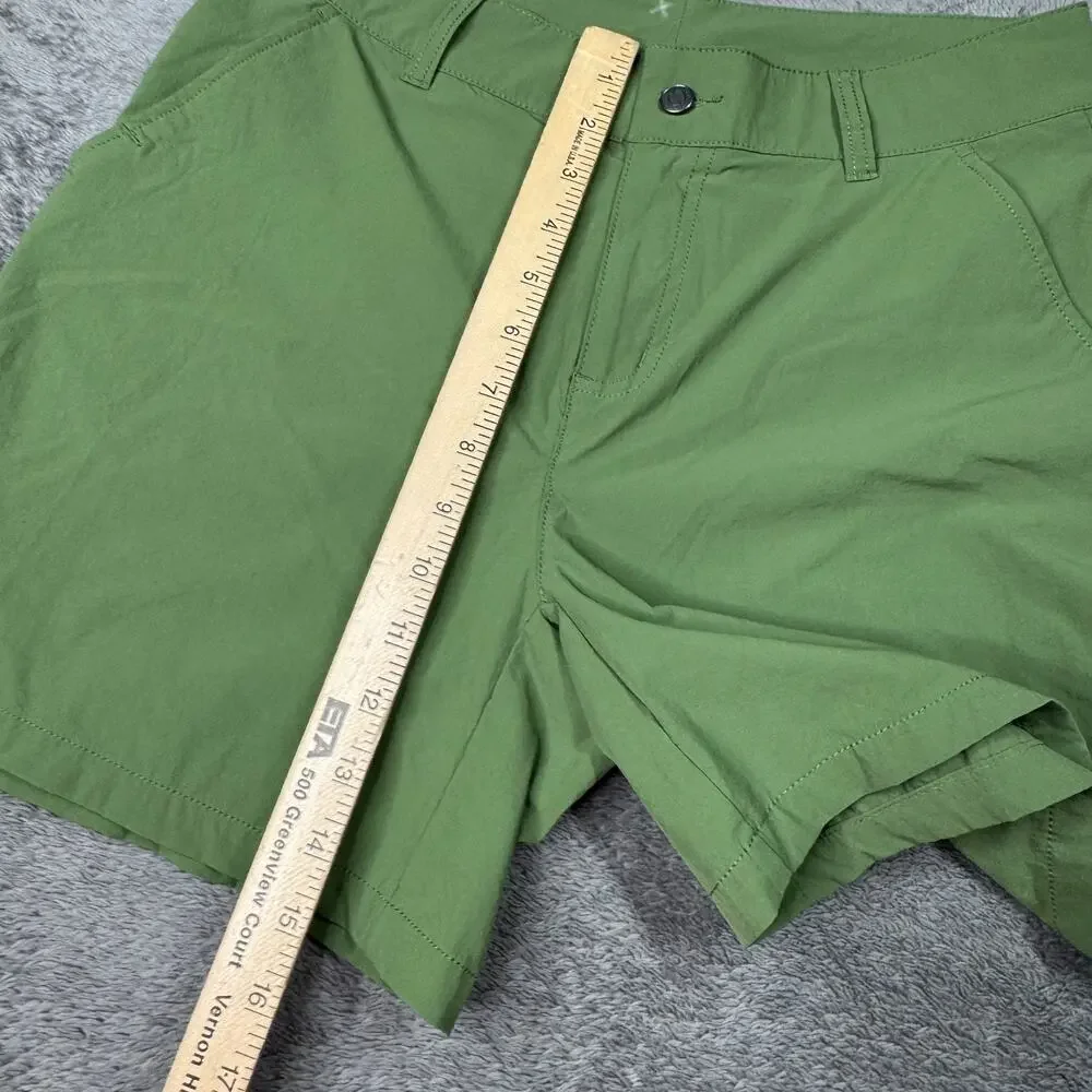Columbia Titanium Summit Valley Shorts Womens 8 Green Nylon Stretch Hiking - Picture 6 of 7